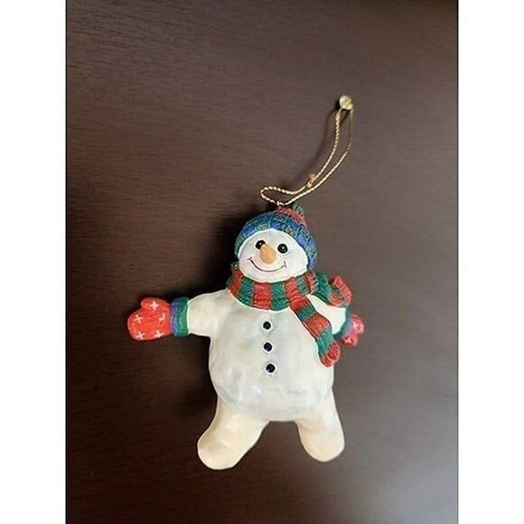 Vintage Snowman and Santa Bear Christmas Ornaments - Picture 8 of 11